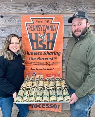 Cheyenne and Cory Haab of Big Time Deer Processing in Canadensis are the newest processors serving Hunters Sharing the Harvest in Pike and Monroe Counties. They prepare donated venison for families in need.